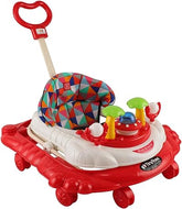 Baby Walker with Adjustable height, Parental Handle, Stopper, Activity Toys and Music with Light